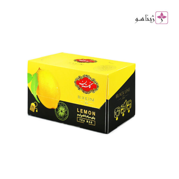 چای کیسه ای سیاه گلستان با طعم لیمو-25 عددی