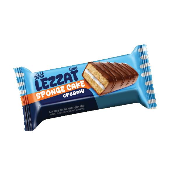 کیک اسفنجی وانیلی کرمدار با روکش کاکائو لذت تایم ژیناسو